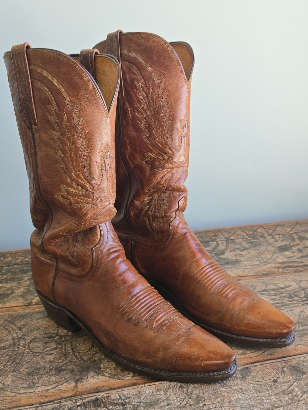 Lucchese Classic Men's Brown Leather Western Cowboy Boots